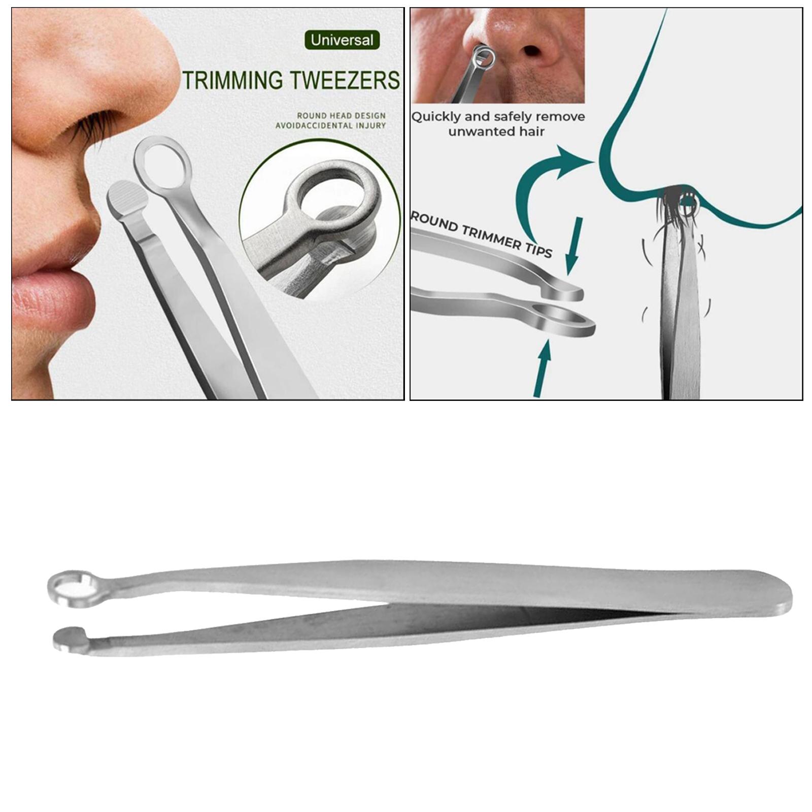 Stainless Steel Nose Hair Trimming Tweezers Face Hair Trimmer Makeup Tools