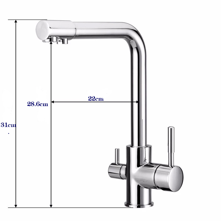 Vòi rửa bát đa năng chất liệu đồng mà crom sáng bóng PW109