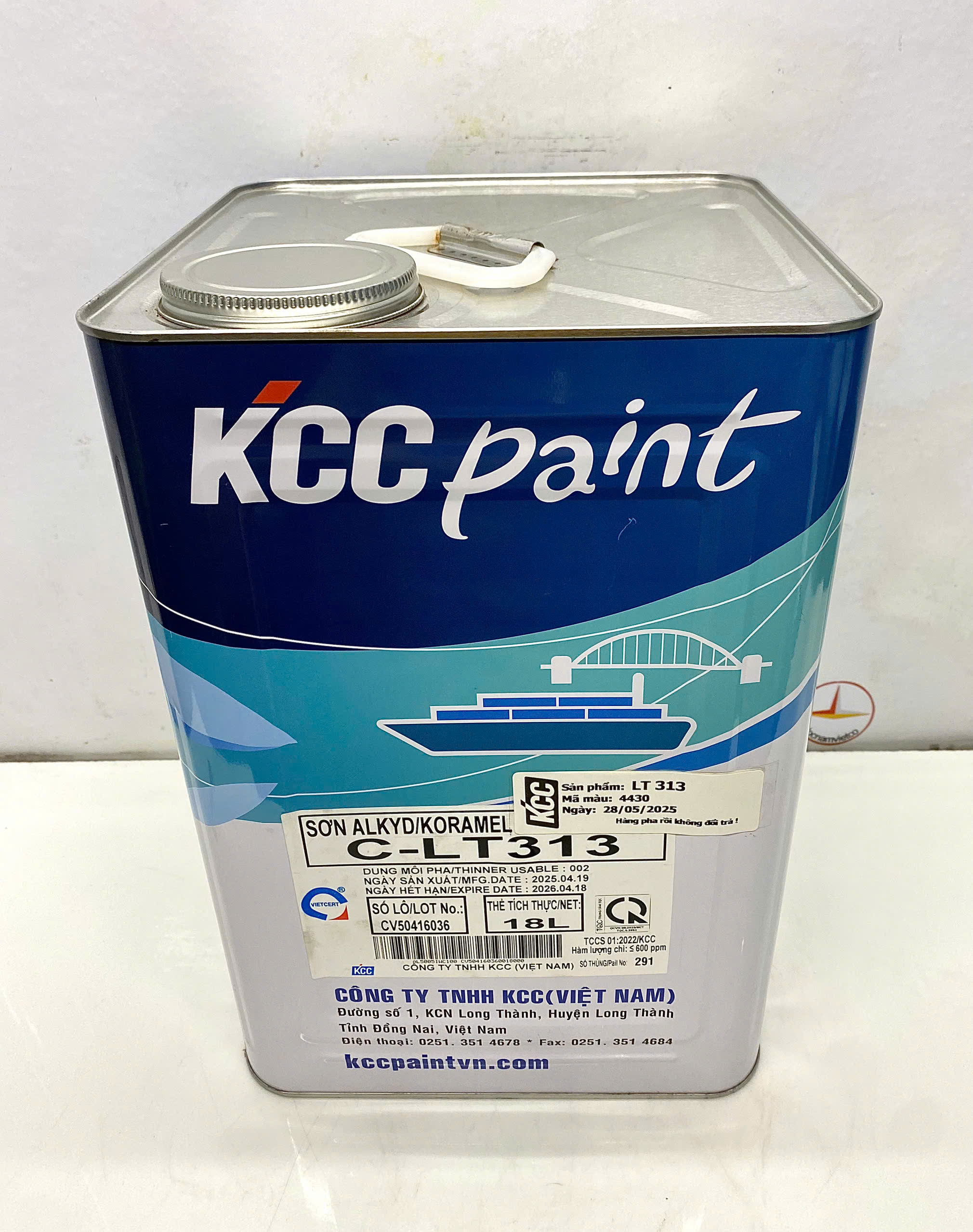 Sơn Alkyd KCC LT313 Base C màu xanh 4430 _18L