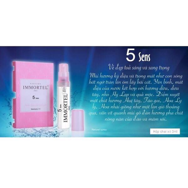 Nước Hoa IMMORTEL PARIS - Hộp Set1-3 chai xịt 3ml : - Eau De Parfum