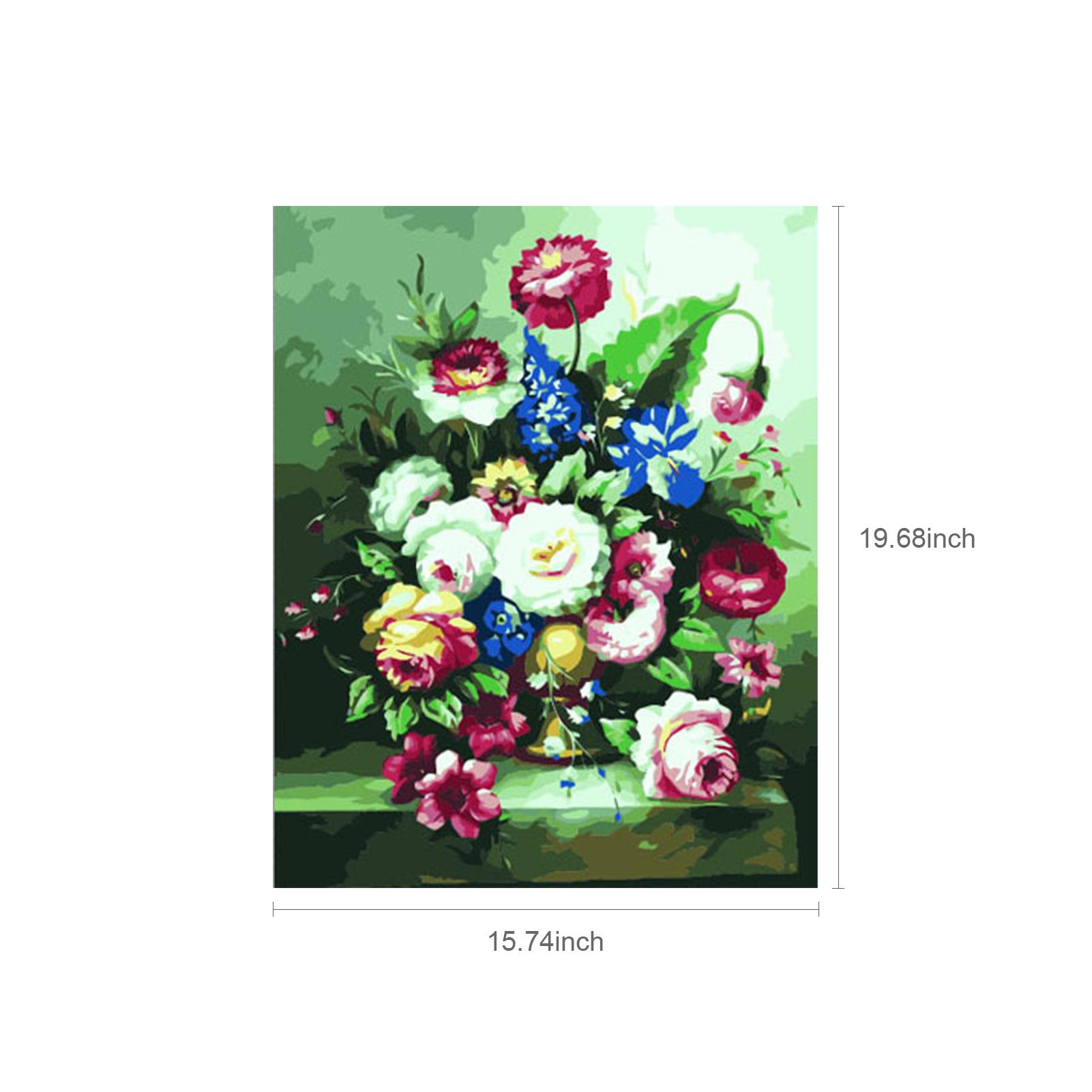 Tranh sơn dầu tự làm 16 x 20 inch có số thứ tự dễ dàng vẽ và sơn, mẫu in hoa