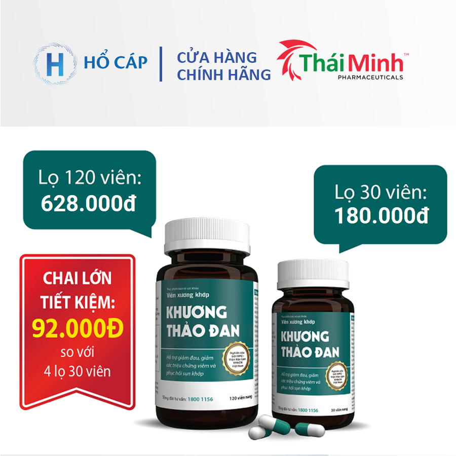 Viên xương khớp Khương Thảo Đan Gold Thái Minh - Lọ 120 viên
