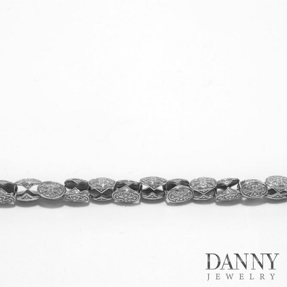 Lắc Tay Nam Bạc Thổ Nhĩ Kỳ Danny Jewelry Xi Rhodium Cao Cấp Không Đen II2T0014