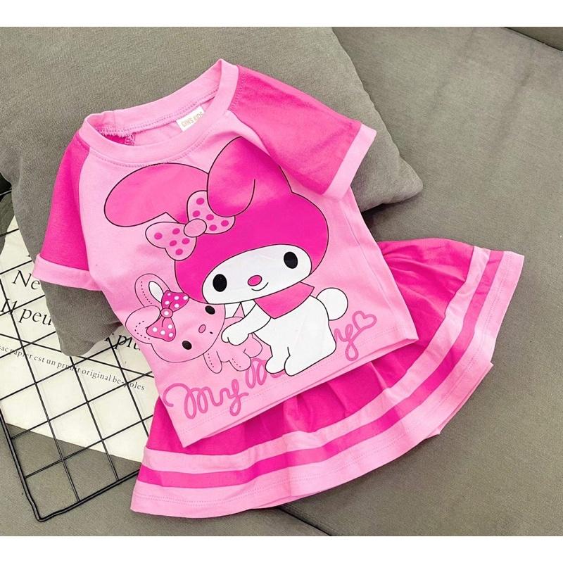 Set váy thể thao thun cotton 4 chiều siêu xinh cho bé gái từ 10 đến 22kg - Đầm váy bé gái