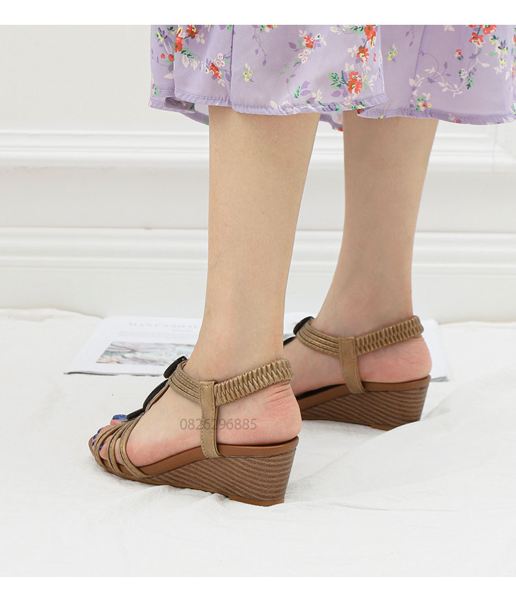 Giày quai ngang nữ giày sandals nữ dép quai hậu nữ cao 5 cm - 1418-390.