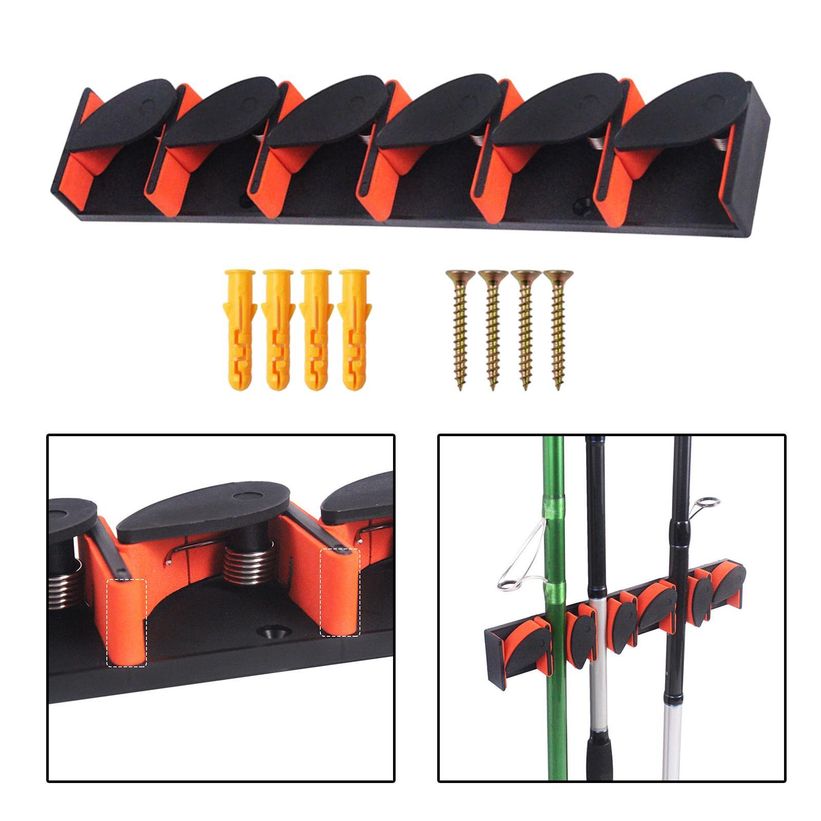 Fishing Rod Holder Vertical 6 Rods Rod Stand for Garage Storage Wall Mounted