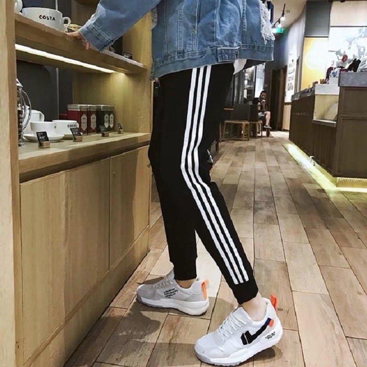 Quần jogger 3 sọc bo nam nữ bigsize