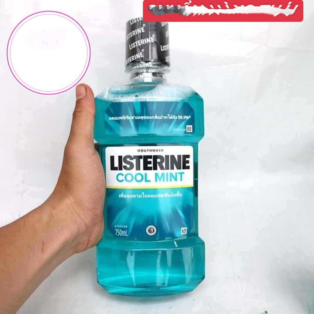 Combo 2 chai nước súc miệng Listerine Cool Mint Hương Bạc Hà 750ml/chai