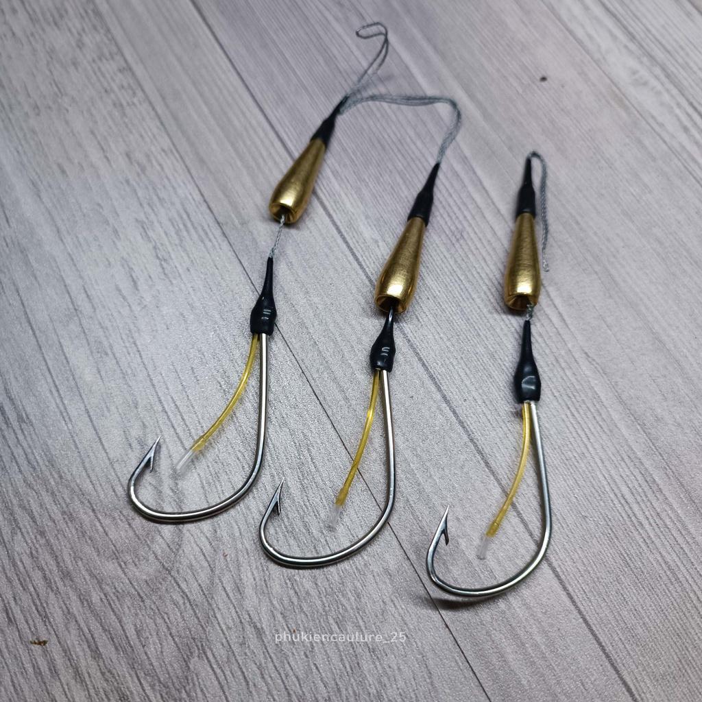 Lưỡi Câu Cá Lóc Nhái Sống Nặng 6g có kèm chì, lưỡi câu cá quả