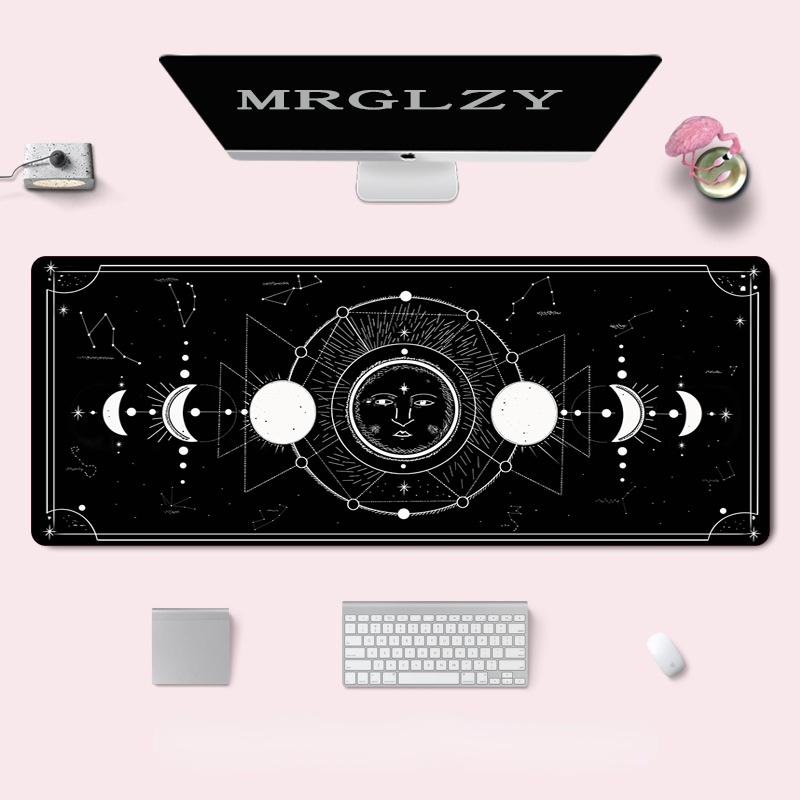 Magic Moon Star Thẻ Thêm Dễ Thương XXL Để Bàn Thảm Chống Nước Chống Bám Bẩn Bàn Để Laptop Phụ Kiện Kawaii Chơi Game Lớn Mousepad