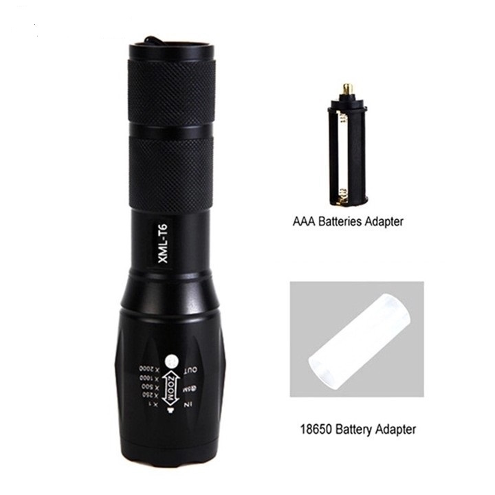 Bộ Đèn Pin Siêu Sáng USA Store CREE Q5 - T6 + Pin + Sạc