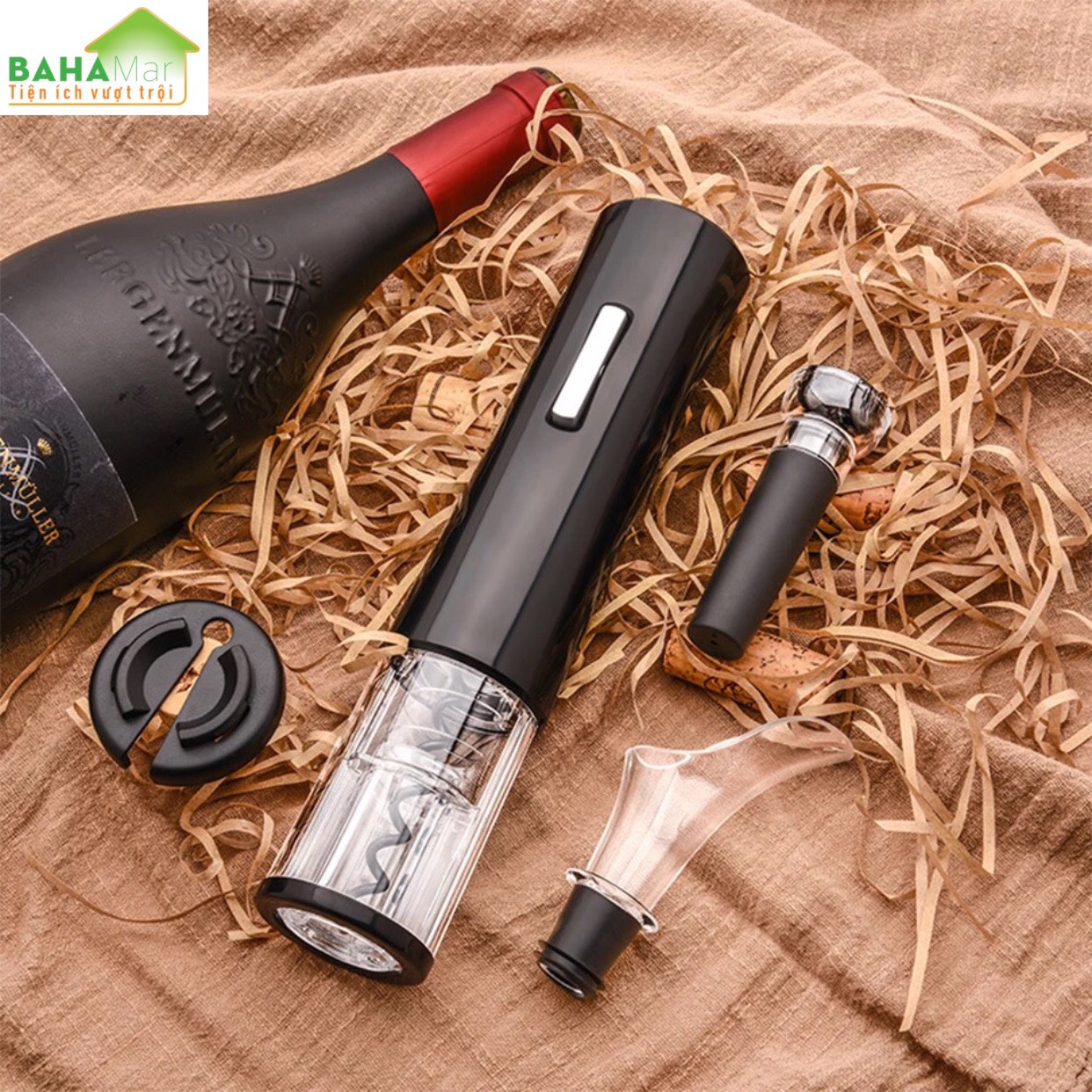 BỘ DỤNG CỤ MỞ VANG BẰNG ĐIỆN - MỞ NÚT CHAI HÚT CHÂN KHÔNG ĐẢM BẢO BAHAMAR Mở nhanh trong vài giây là ngoài sức tưởng tượng với hệ thống điện Áp dụn