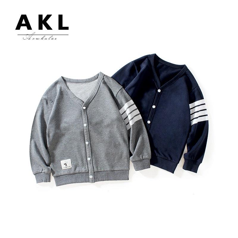 (30-45kg) Áo Cardigan bé trai size đại AKL, áo khoác bomber cho bé 7 đến 14 tuổi hàng Quảng Châu cao cấp