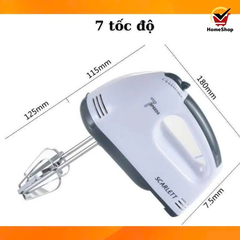Máy Đánh Trứng Cầm Tay 7 Cấp Độ Siêu Khỏe – Đánh Kem, Trộn Bột, Tạo Bọt Nhuyễn Đều Dễ Dàng