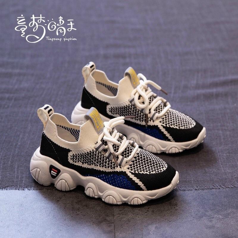 Giày thể thao len chun pha màu siêu nhẹ cho bé