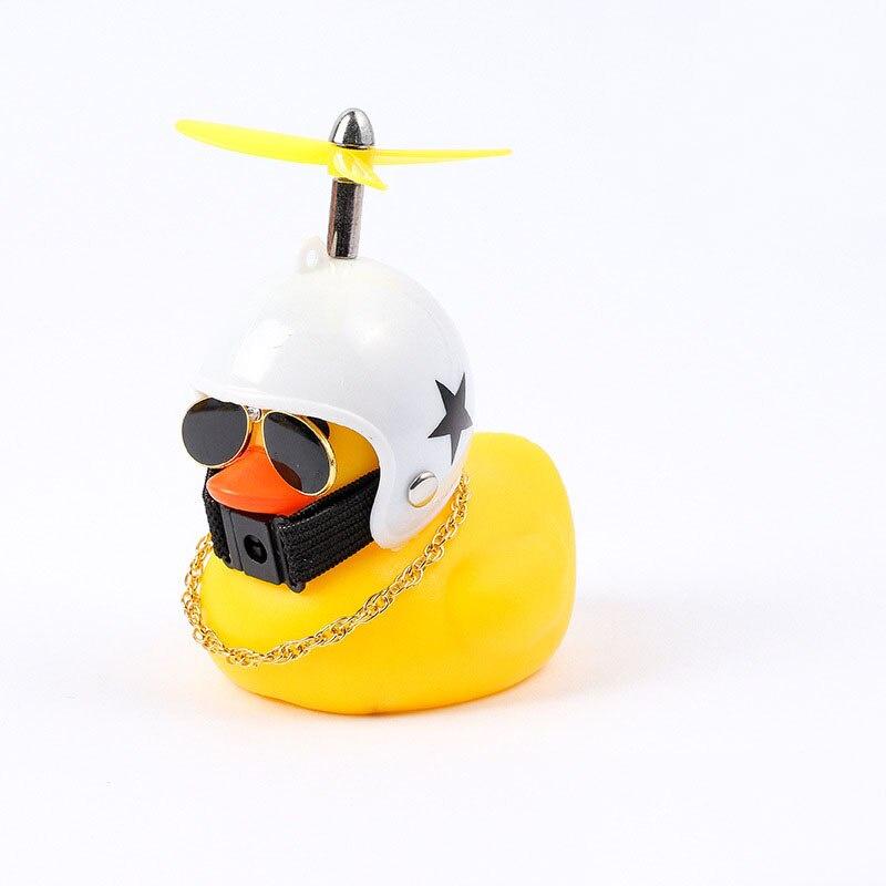 Standing Duck Bicycle Bell Broken Wind Helmet Small Yellow Duck MTB Road Bike Motor Riding Cycling Accessories not Lights