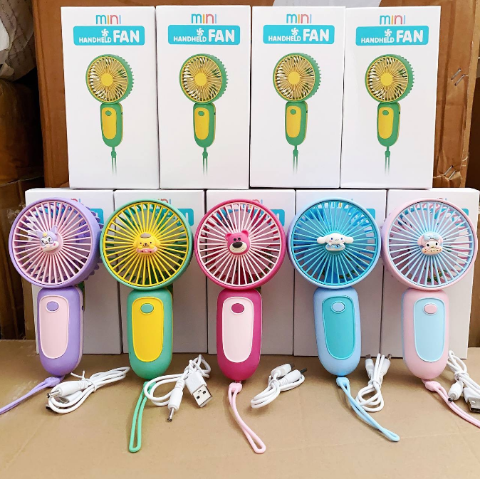 Quạt cầm tay mini sạc điện - Quạt mini cầm tay - Quạt tích điện mini sạc USB Handheld Fan nhỏ gọn, tiện lợi