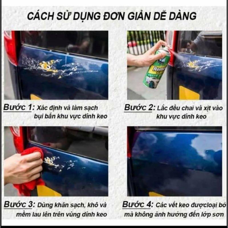 BÌNH XỊT VỆ SINH TẨY BĂNG KEO, TẨY VẾT BĂNG DÍNH, NHỰA ĐƯỜNG TRÊN XE Ô TÔ, XE MÁY, TẨY ĐA NĂNG