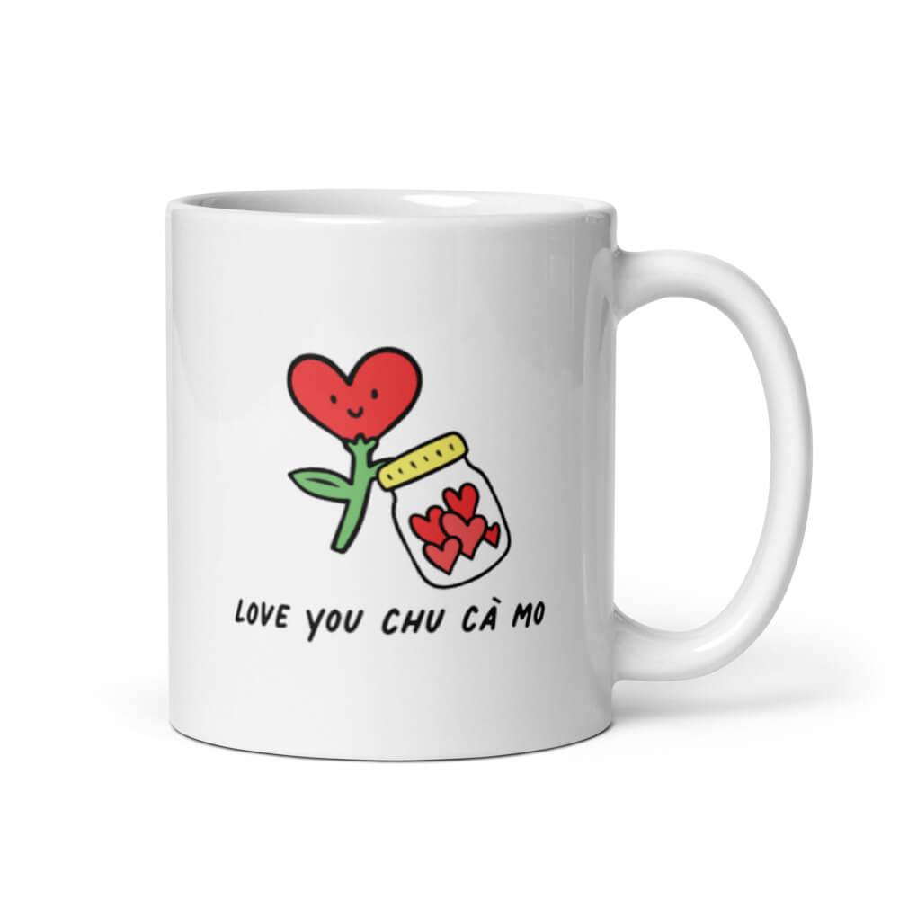 Ly Cốc sứ cao cấp hình Love you chu cà mo