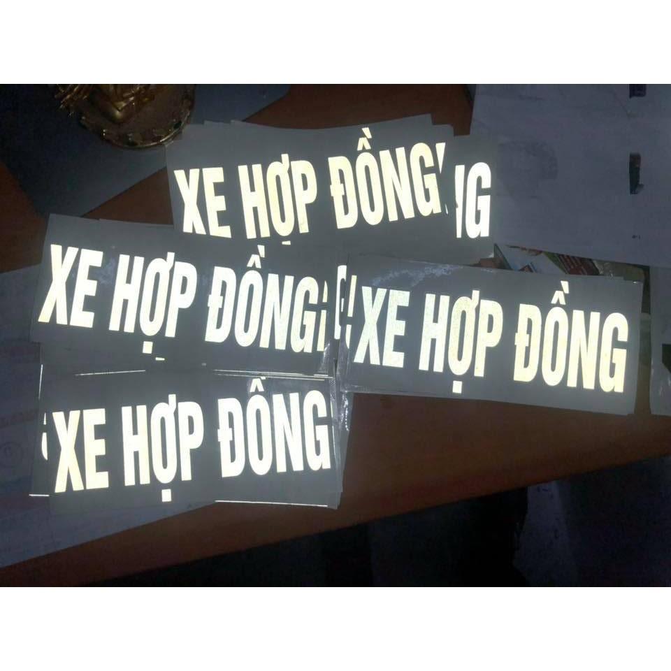 STICKER DECAL PHẢN QUANG XE HỢP ĐỒNG/ XE DU LỊCH CHUẨN QUY ĐỊNH,TỰ DÁN TẠI NHÀ DỄ DÀNG, TIỆN LỢI