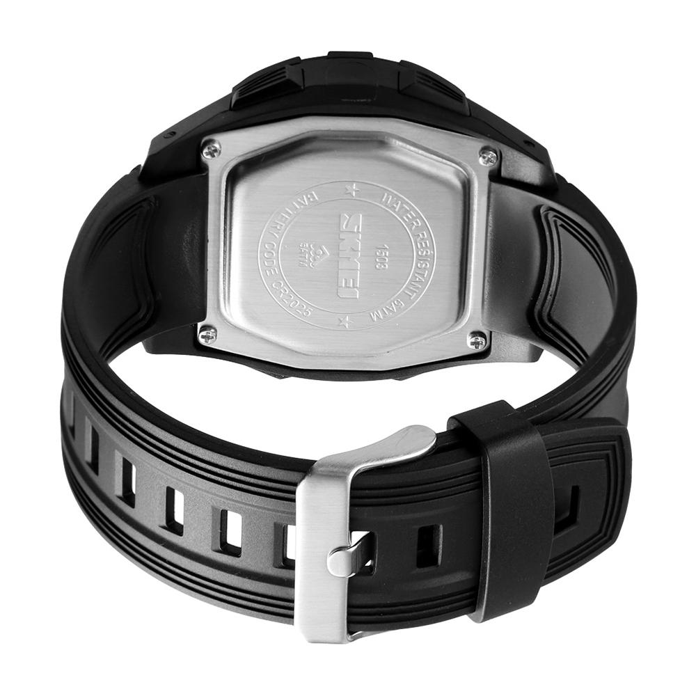 Đồng hồ thể thao quân đội SKMEI 1503 dành cho nam ngoài trời không thấm nước kỹ thuật số - Bạc