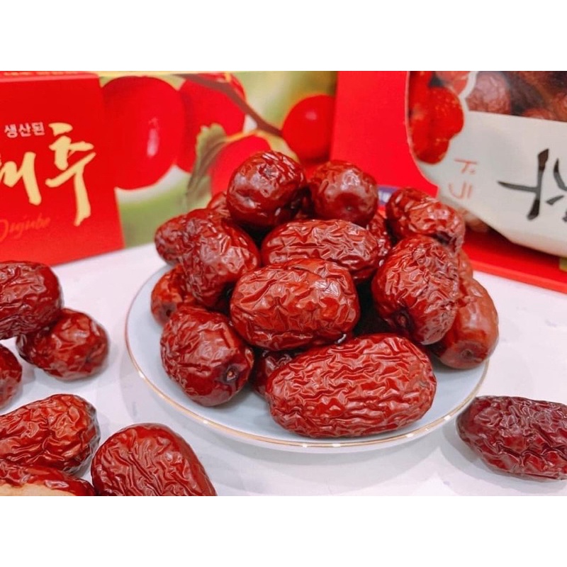 Táo Đỏ Hàn Quốc Sấy Khô 1kg, 1Kg Táo đỏ sấy khô Hàn Quốc nhiều thịt siêu ngon dẻo, Táo Đỏ