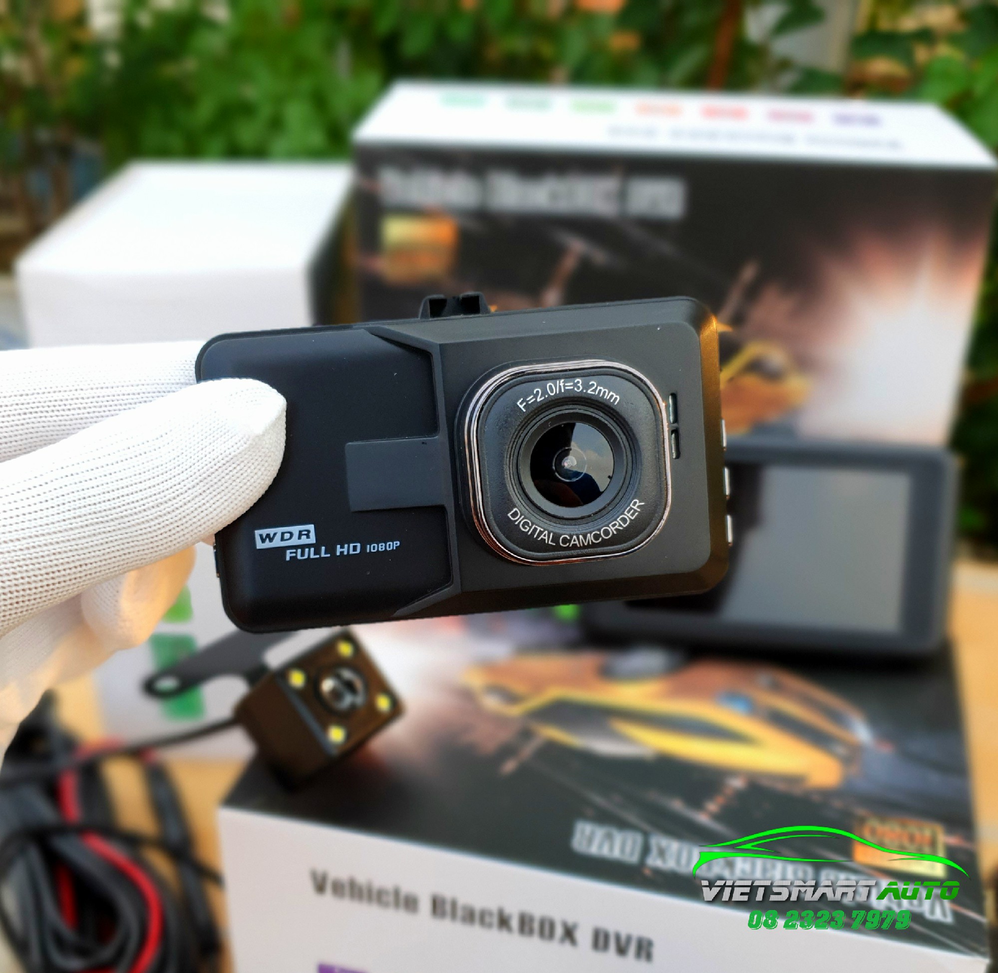 Camera hành trình ô tô L170S Dual, ghi hình trước, sau Full HD 1080p kèm camera lùi cho xe ô tô