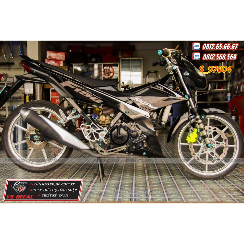 Tem rời Satria,Raider Fi đen xám