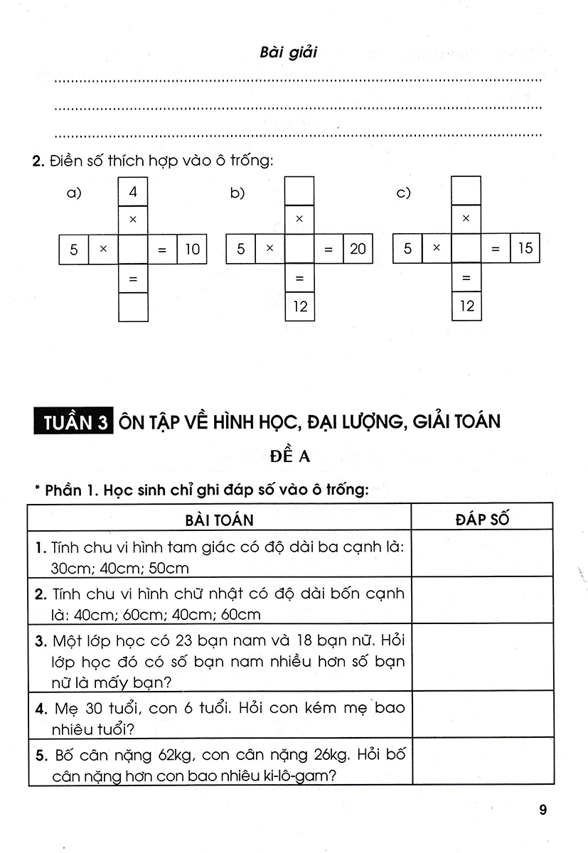 Vở Ôn Luyện Cuối Tuần Toán 3 Tập 1 _HA