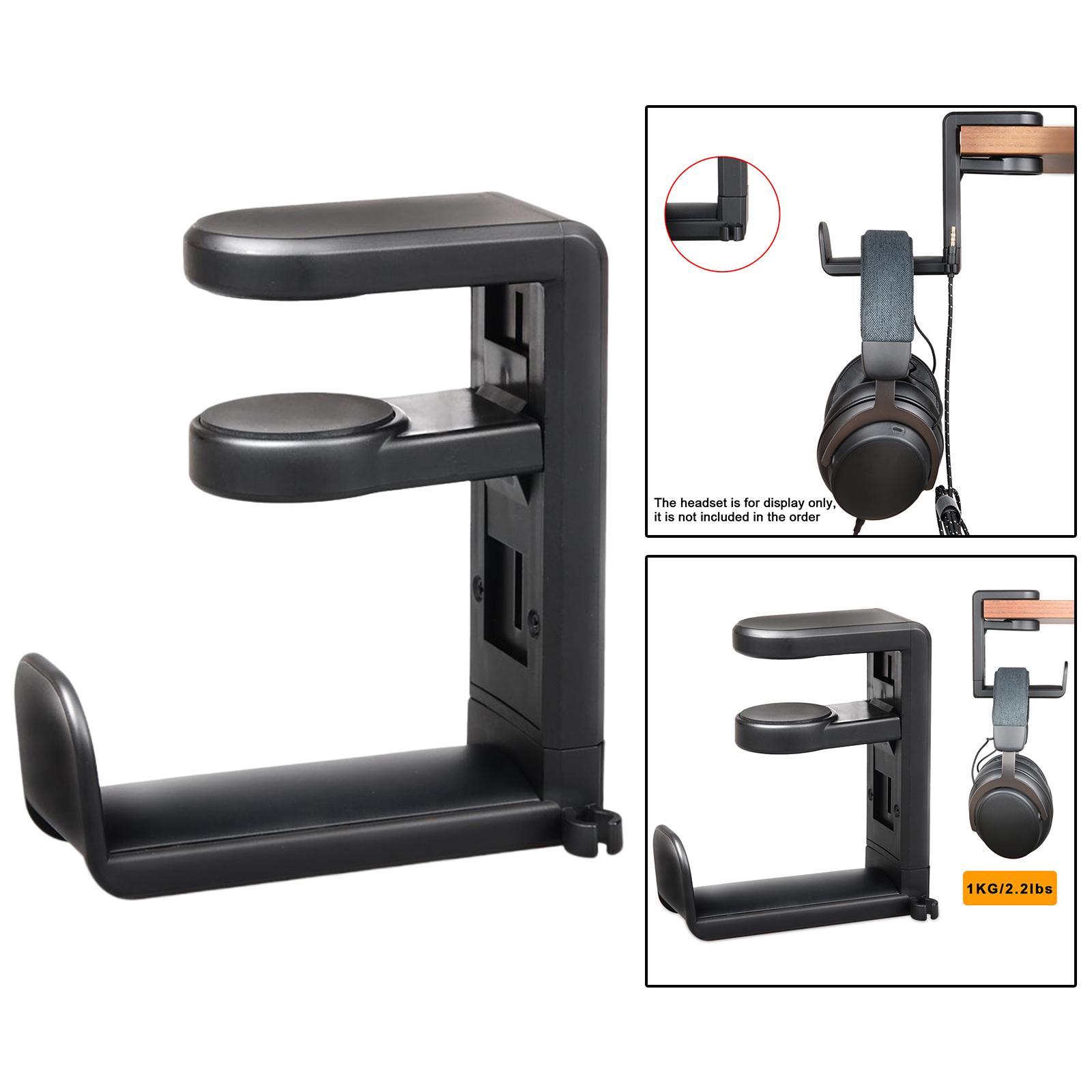Headphone Holder Under Desk Design Adjustable Rack Headphone Stand Bracket