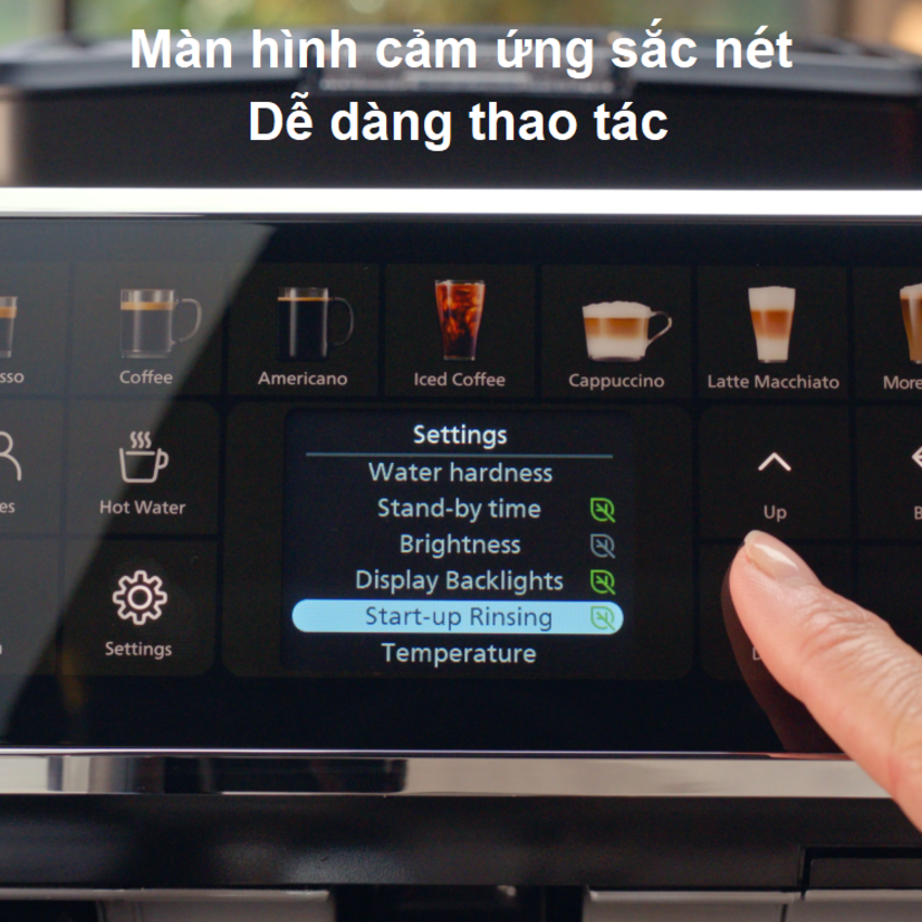 HÀNG CHÍNH HÃNG - Máy pha cà phê tự động Serial 5200 pha 12 loại đồ uống khác nhau. Thương hiệu Hà Lan cao cấp Philips - EP5242/62