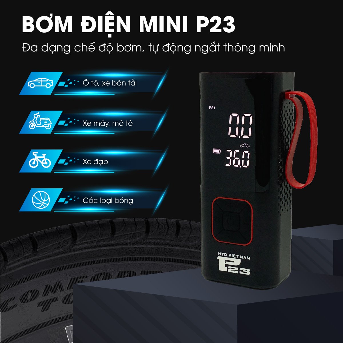 Bơm Điện mini thông minh P23- HTD Việt Nam