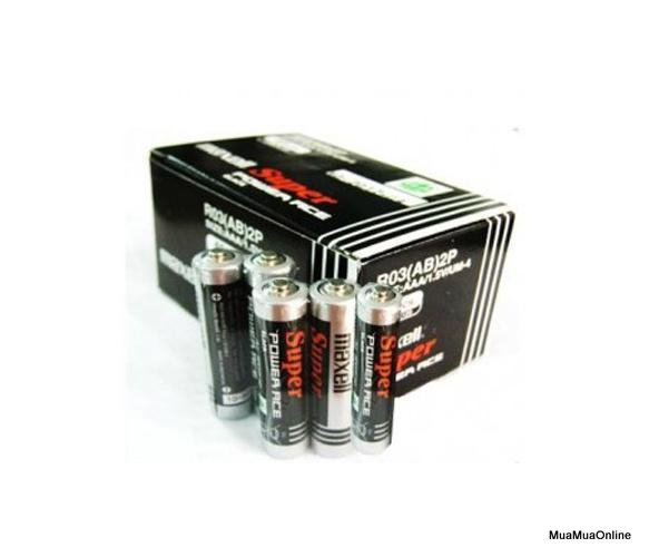 Hộp 40 Viên Pin Tiểu AAA Maxell Super 1.5V (Đen)