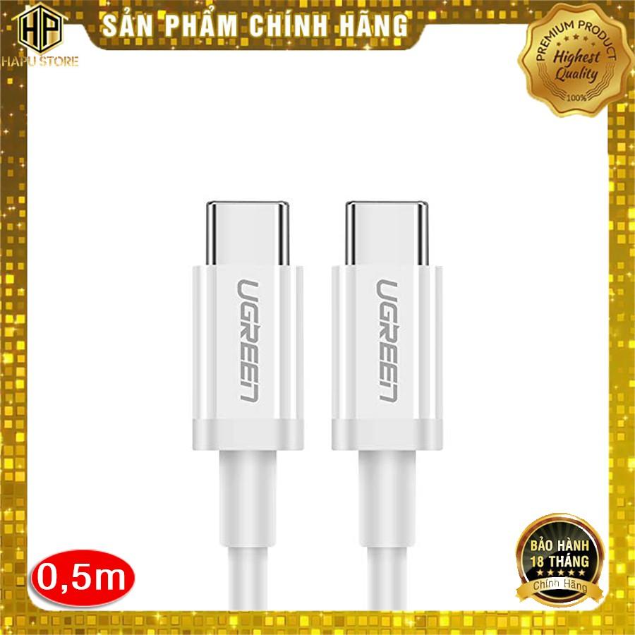 Cáp Sạc nhanh Usb Type-C Ugreen 60517 dài 0,5m - Cáp USB C 2 đầu dương cao cấp- Hàng Chính Hãng