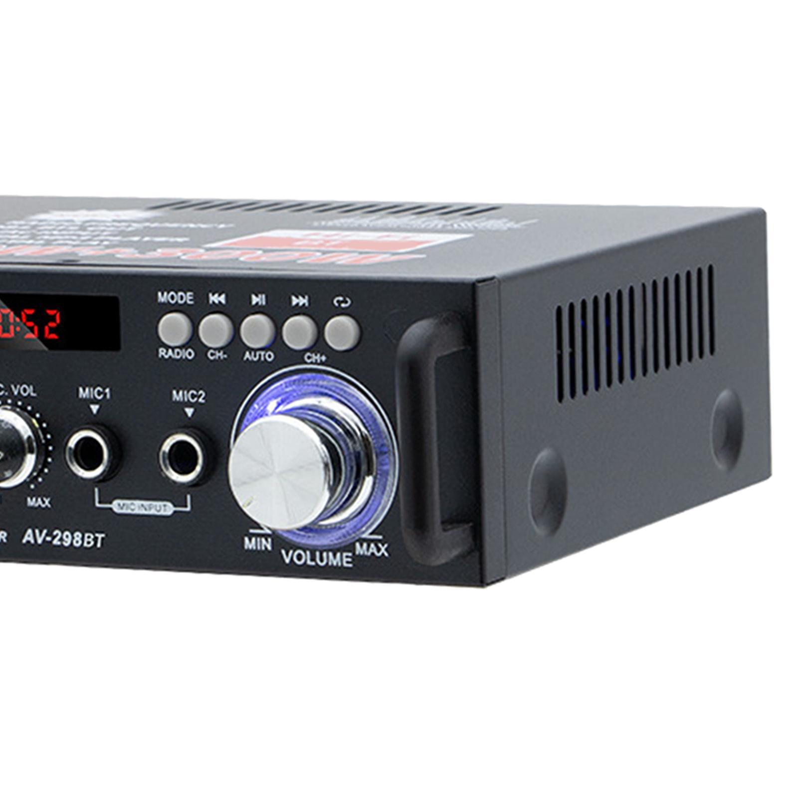 Power Amplifier US Adapter Plug FM HiFi Two Channel for Speakers Home Use TV