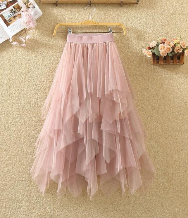 Chân váy ren Tulle - Tutu dài thời trang cao cấp Song An Eco VAY18 free size