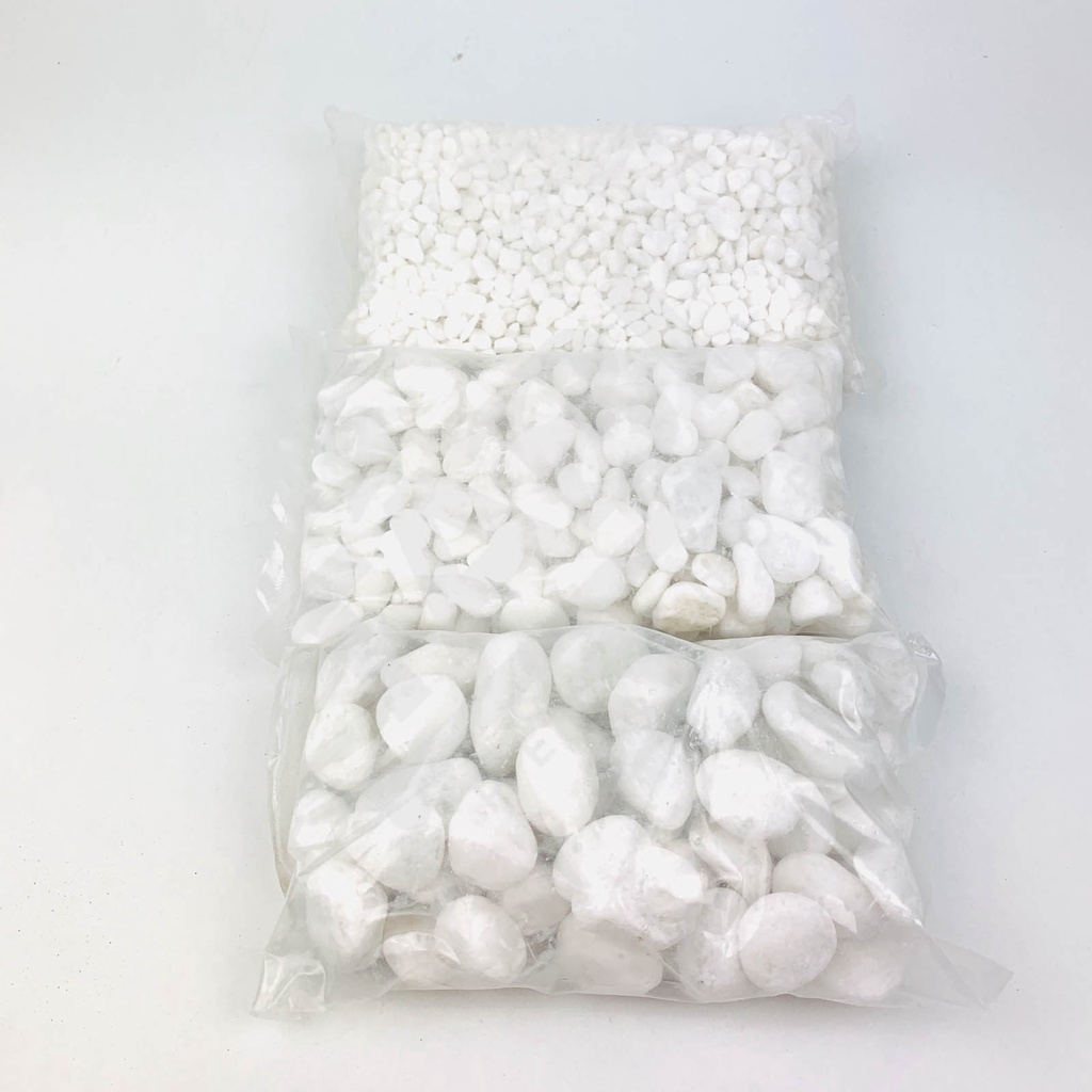 3 kg Đá sỏi Trắng Cao Cấp trang trí chậu cây, bể cá, thủy sinh, non bộ, tiểu cảnh, lót nền sân vườn