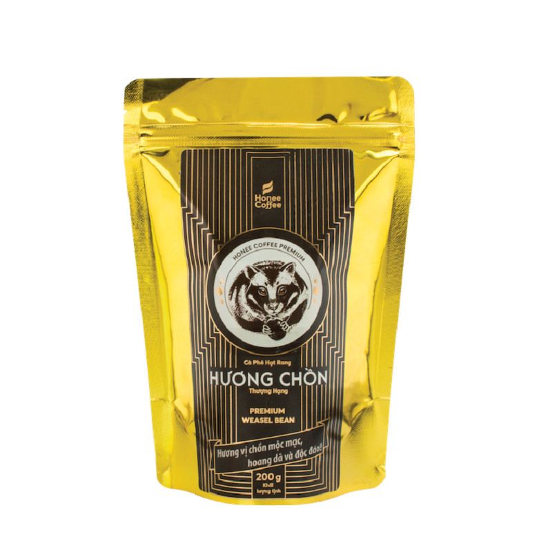 Cà Phê Hạt Rang Hương Chồn - 200g - Honee Coffee