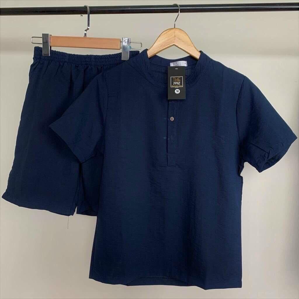 Bộ Quần Áo Nam Cộc Tay Chất Đũi Thái Cổ Tàu From Chuẩn ARU SHOP