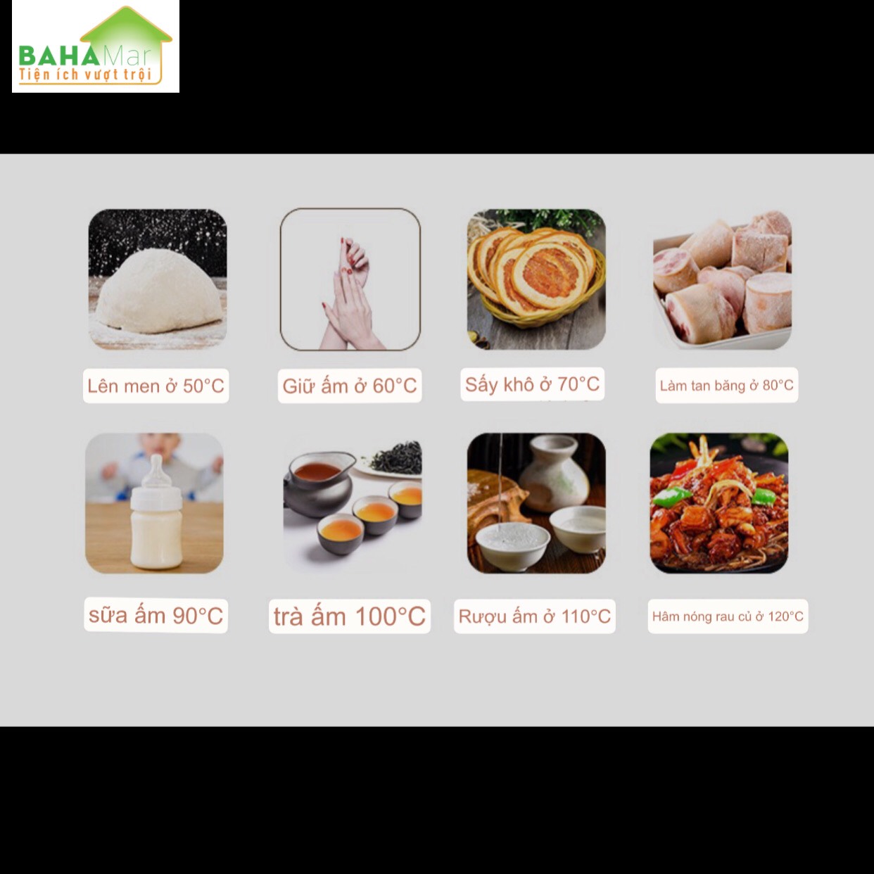 MÂM GIỮ NHIỆT THÔNG MINH HÂM NÓNG MÓN ĂN "BAHAMAR" giữ nhiệt đa năng dùng phù hợp mọi chất liệu nồi, bát, đĩa, thích hợp với nhiều loại nồi đáy phẳng chịu nhiệt cao