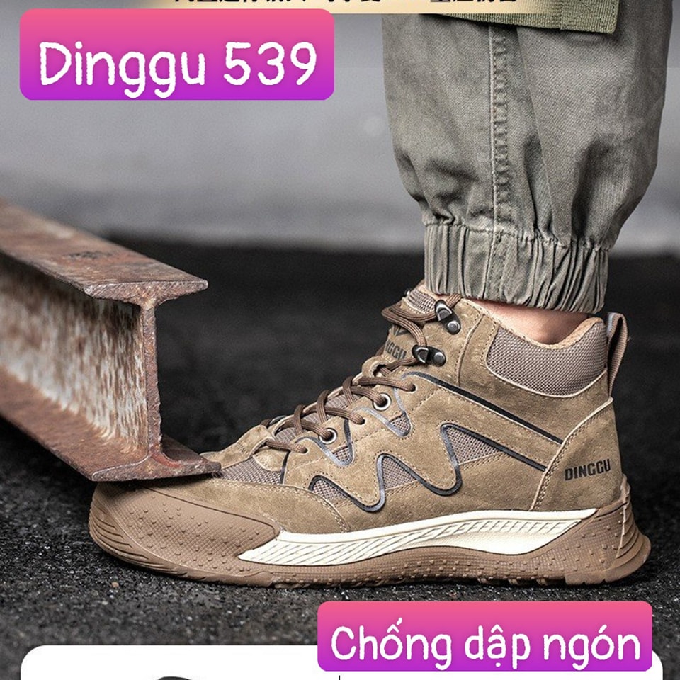 Giày Bảo Hộ Lao Động DINGGU 539, Thể Thao, Chống Trơn Trượt, Chống Đinh, Chống Va Đập, Siêu Nhẹ, Thoáng Khí, Mẫu Mới 2023, Nhập khẩu Trung Quốc, Tặng Kèm Vớ