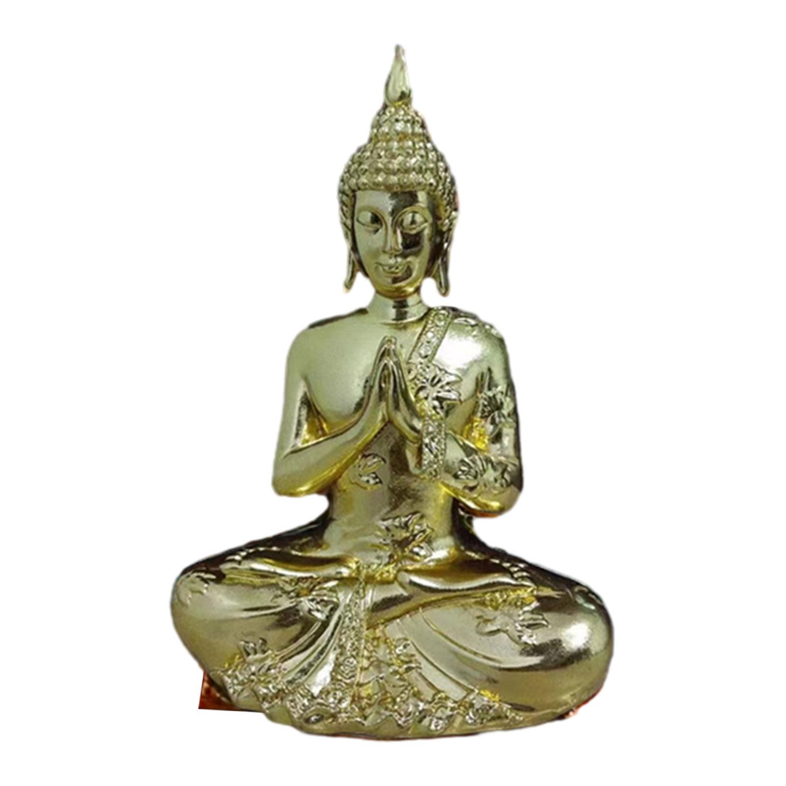 Buddha Statue Resin Buddha Figurine Resin Sculpture for Home Office Tabletop