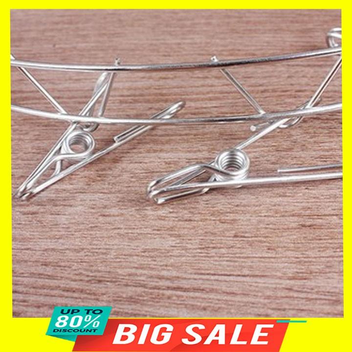Móc tròn, móc dù 20 kẹp treo quần áo