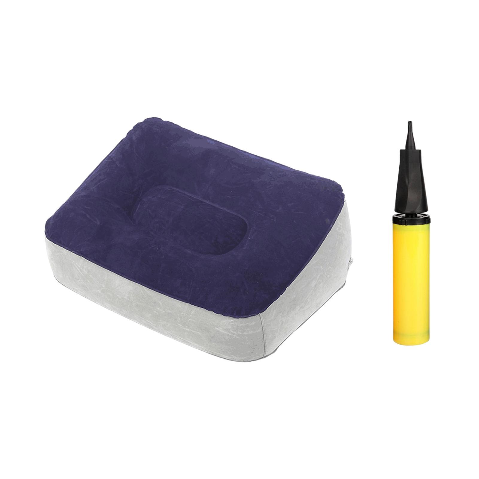 Inflatable Foot Rest with Inflator Leg Feet Relaxing Tool for Travelling Flights
