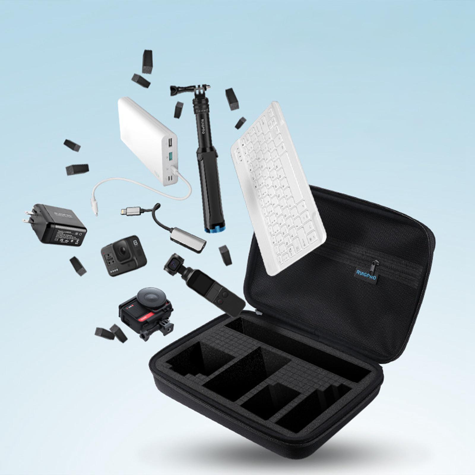 Carrying Case Shock- Portable Travel Bag Action Camera  17.3x12.3x6.5cm