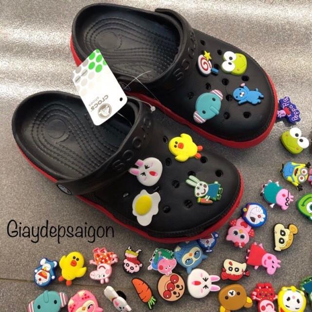Combo 10 sticker gắn trang trí dép Crocs Dép lỗ - Giao ngẫu nhiên