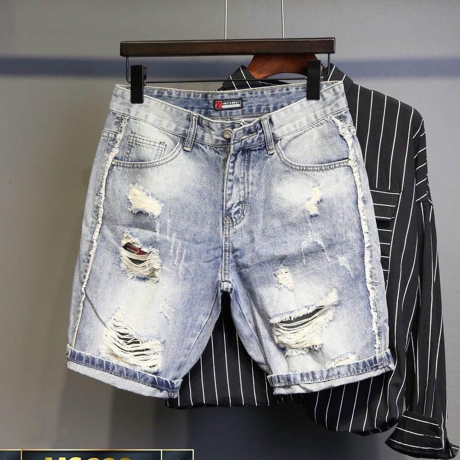 Quần short jean nam rách cao cấp vải co dãn hàng siêu đẹp hottrend Phuongnamshop20 69e