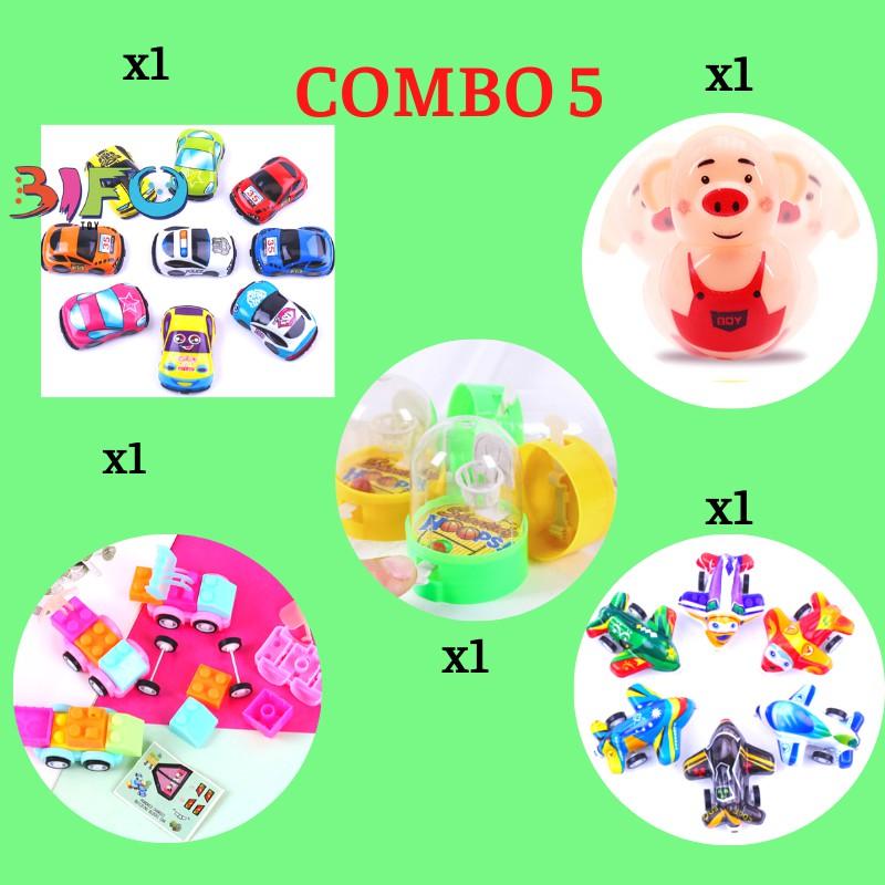 Combo đồ chơi mini siêu thú vị đồ chơi ô tô, máy bay, xe tự lắp ráp, heo piggy bé thỏa sức khám phá