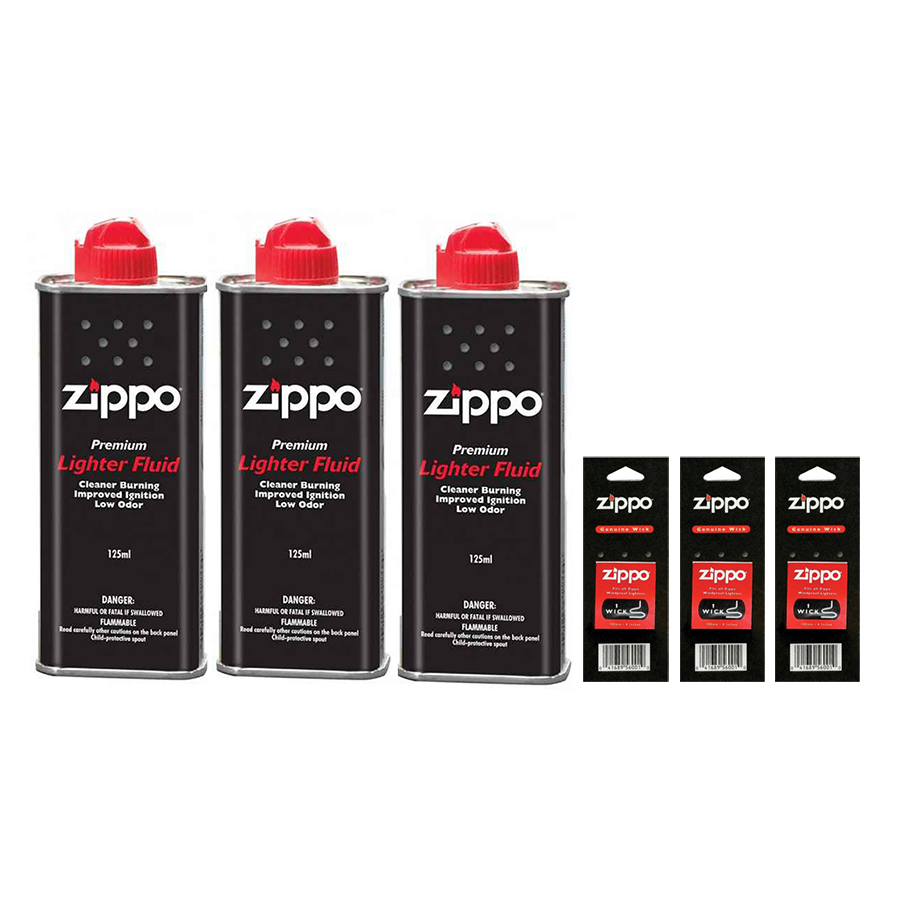 Bộ 3 Xăng 3 Bấc Zippo