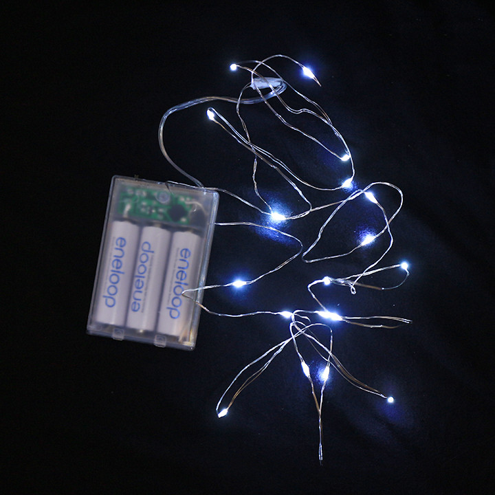 Dây đèn đom đóm dùng pin Fairy Lights LEDPINNHUYEN2M-VANG